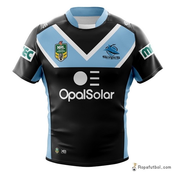 Camiseta Rugby Cronulla Sharks Replica Segunda Ropa 2018 Negro